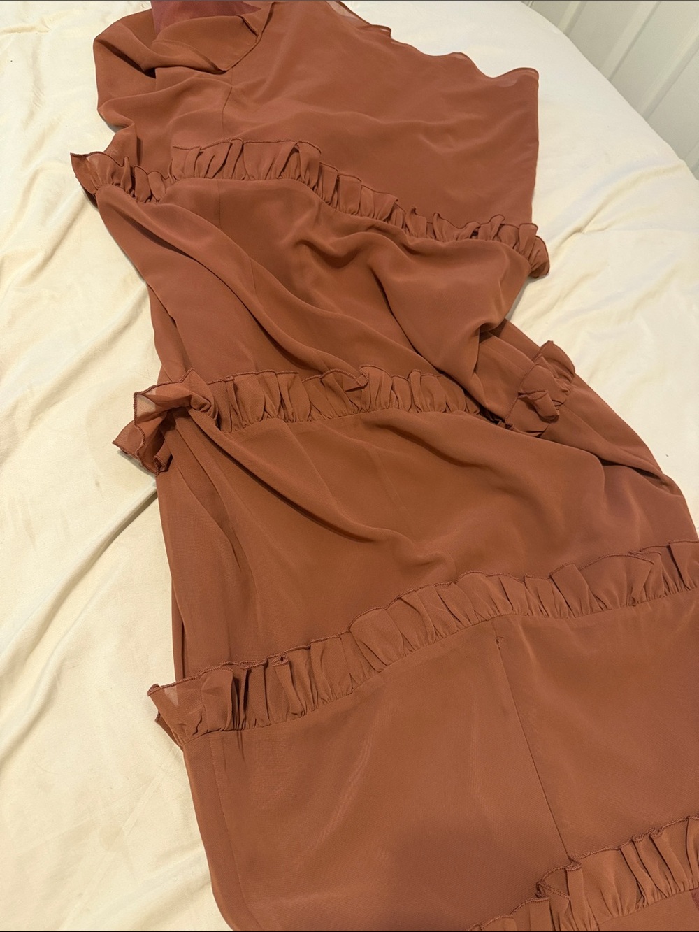 Revelry Rust Ruffle-Tiered Maxi Dress - Picture 8 of 8